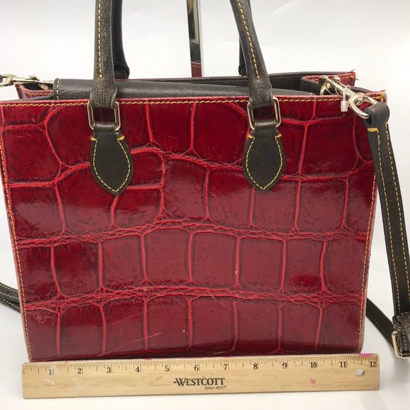 Dooney & Bourke Red Large Leather Crossbody Bag - Picture 2 of 10